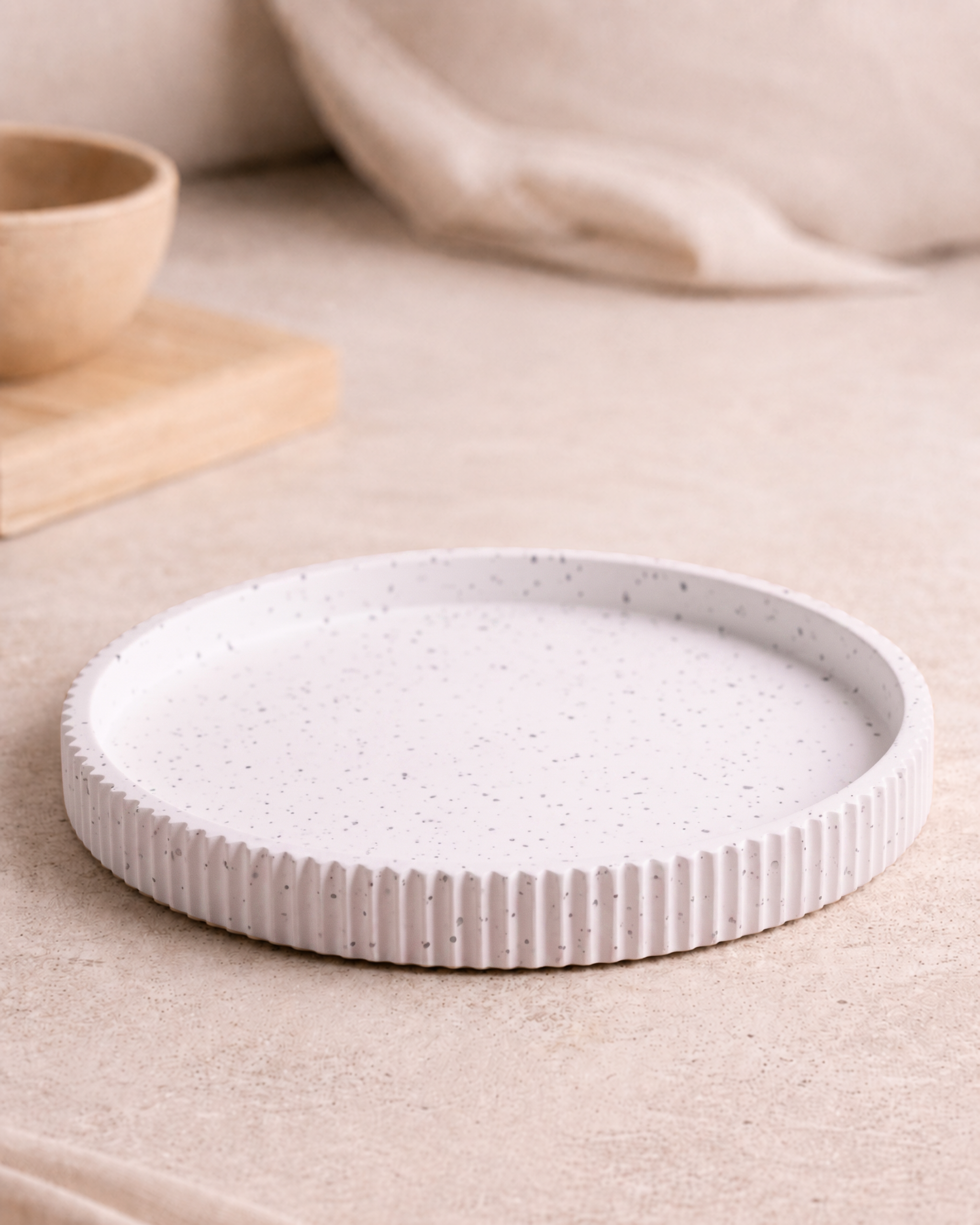 Luxe Enso tray in Marble look, 3D-geprint met marmer effect.